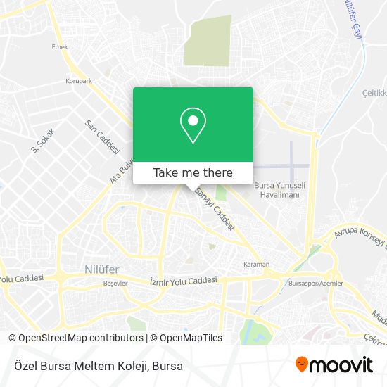 Özel Bursa Meltem Koleji map