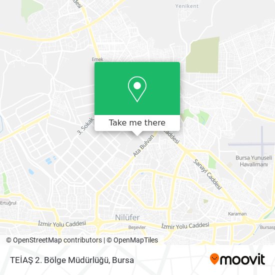 TEİAŞ 2. Bölge Müdürlüğü map