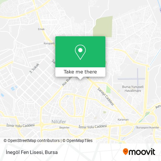 İnegöl Fen Lisesi map
