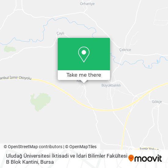 Uludağ Üniversitesi İktisadi ve İdari Bilimler Fakültesi B Blok Kantini map