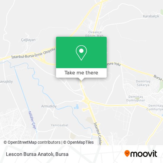 Lescon Bursa Anatolı map