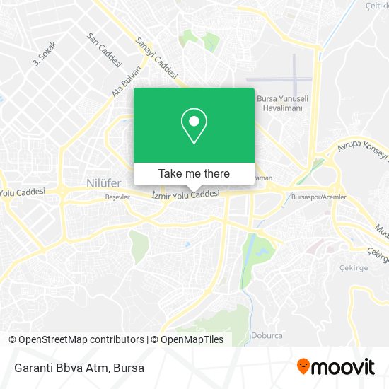 Garanti Bbva Atm map