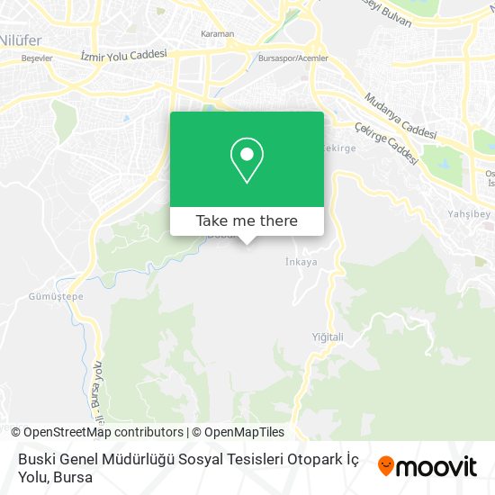 Buski Genel Müdürlüğü Sosyal Tesisleri Otopark İç Yolu map