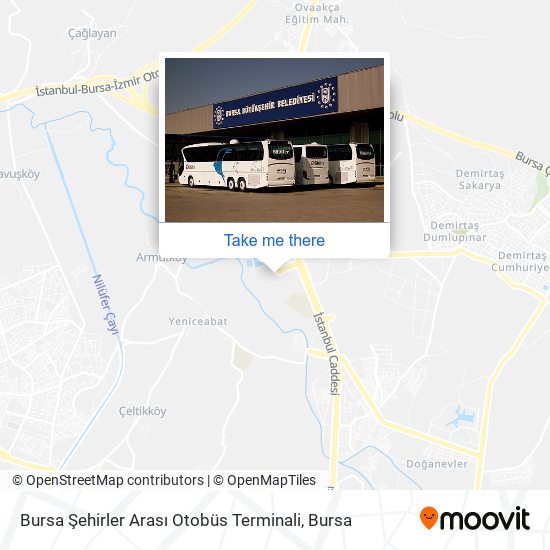 Bursa Şehirler Arası Otobüs Terminali map