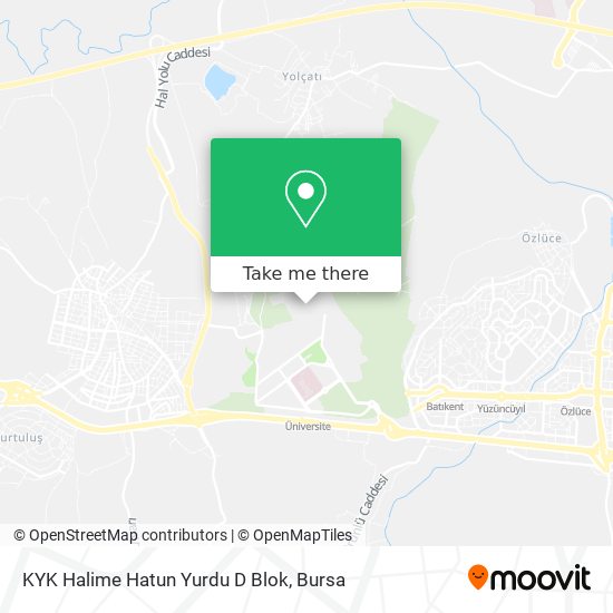 KYK Halime Hatun Yurdu D Blok map