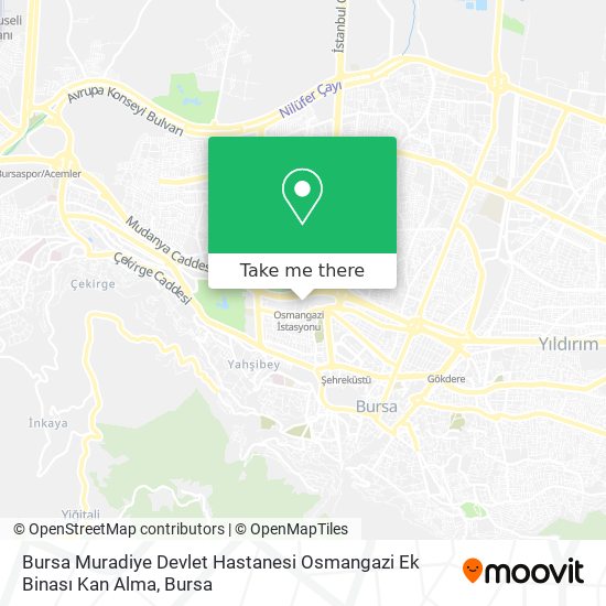 Bursa Muradiye Devlet Hastanesi Osmangazi Ek Binası Kan Alma map