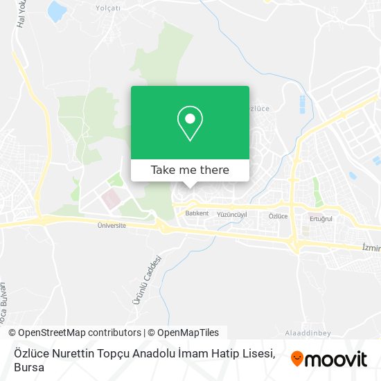 Özlüce Nurettin Topçu Anadolu İmam Hatip Lisesi map