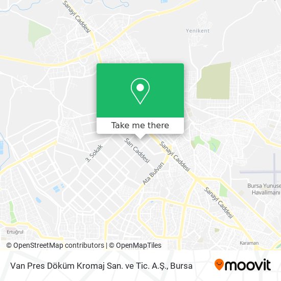 Van Pres Döküm Kromaj San. ve Tic. A.Ş. map