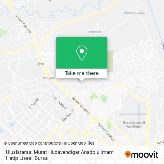 Uluslararası Murat Hüdavendigar Anadolu İmam Hatip Lisesi map