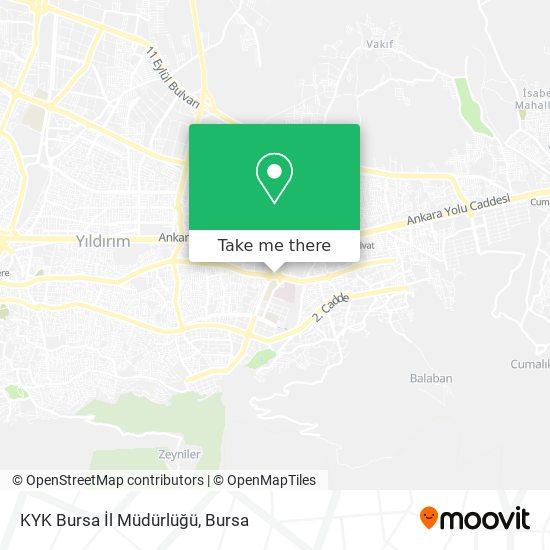 KYK Bursa İl Müdürlüğü map