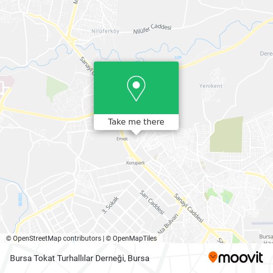 Bursa Tokat Turhallılar Derneği map