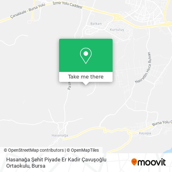 Hasanağa Şehit Piyade Er Kadir Çavuşoğlu Ortaokulu map