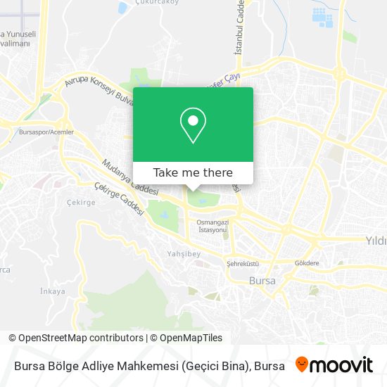 Bursa Bölge Adliye Mahkemesi (Geçici Bina) map