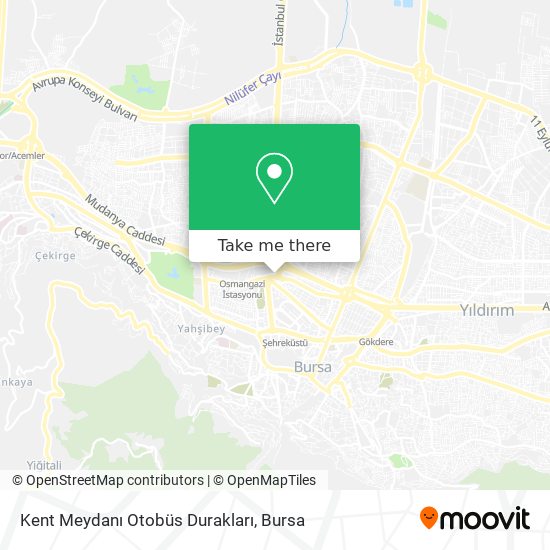 Kent Meydanı Otobüs Durakları map