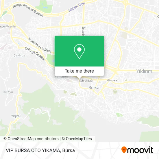 VIP BURSA OTO YIKAMA map