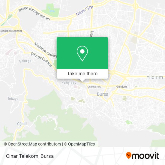 Cınar Telekom map