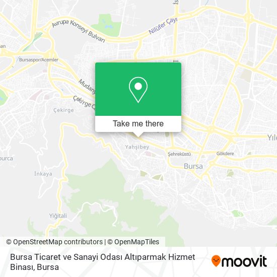 Bursa Ticaret ve Sanayi Odası Altıparmak Hizmet Binası map