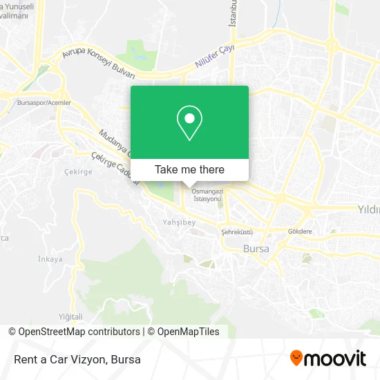 Rent a Car Vizyon map