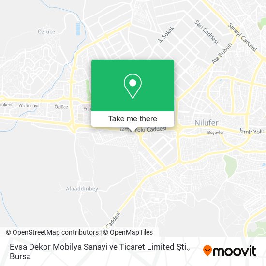 Evsa Dekor Mobilya Sanayi ve Ticaret Limited Şti. map