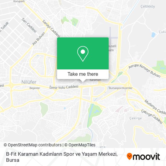B-Fit Karaman Kadınların Spor ve Yaşam Merkezi map