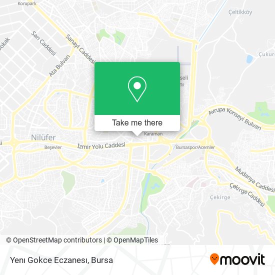 Yenı Gokce Eczanesı map
