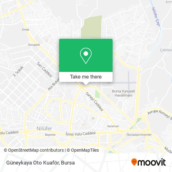 Güneykaya Oto Kuaför map