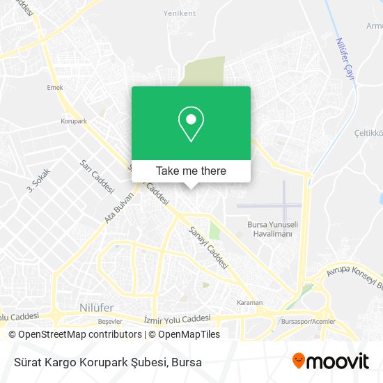 Sürat Kargo Korupark Şubesi map