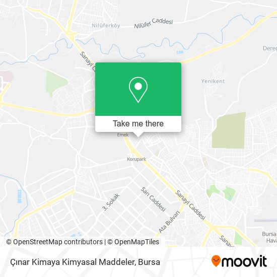 Çınar Kimaya Kimyasal Maddeler map