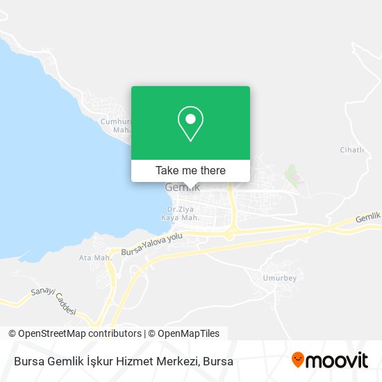 Bursa Gemlik İşkur Hizmet Merkezi map