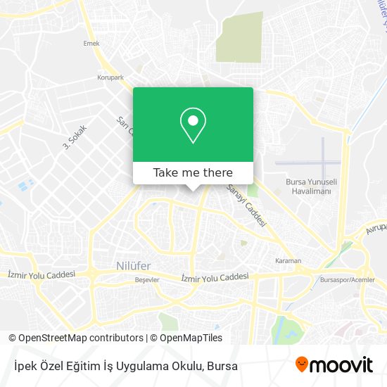 İpek Özel Eğitim İş Uygulama Okulu map
