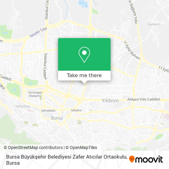 Bursa Büyükşehir Belediyesi Zafer Atıcılar Ortaokulu map