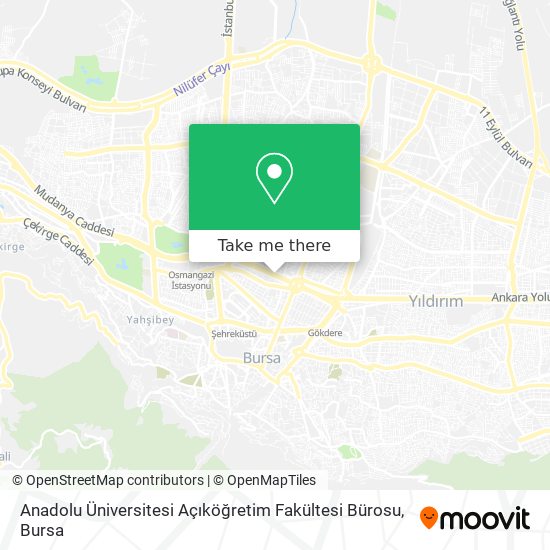 Anadolu Üniversitesi Açıköğretim Fakültesi Bürosu map