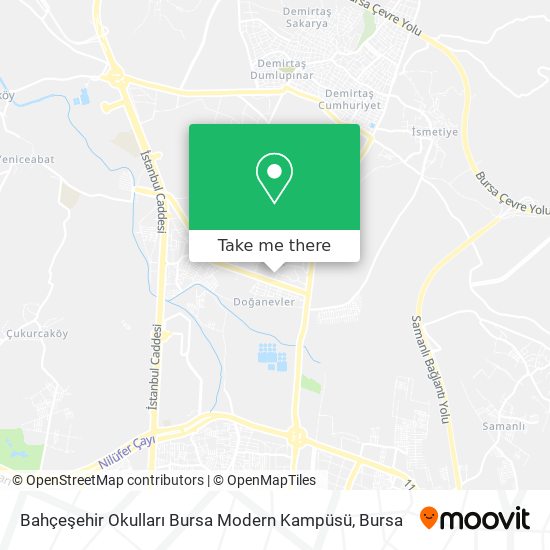 Bahçeşehir Okulları Bursa Modern Kampüsü map
