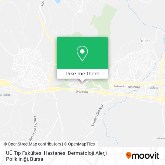 UÜ Tıp Fakültesi Hastanesi Dermatoloji Alerji Polikliniği map