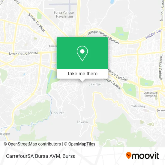 CarrefourSA Bursa AVM map