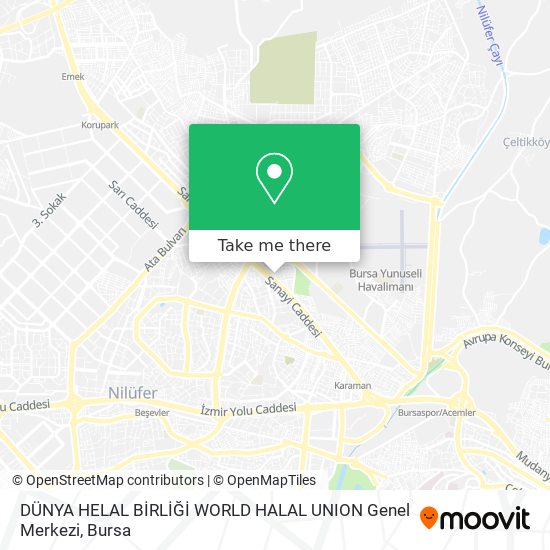 DÜNYA HELAL  BİRLİĞİ WORLD HALAL UNION Genel Merkezi map