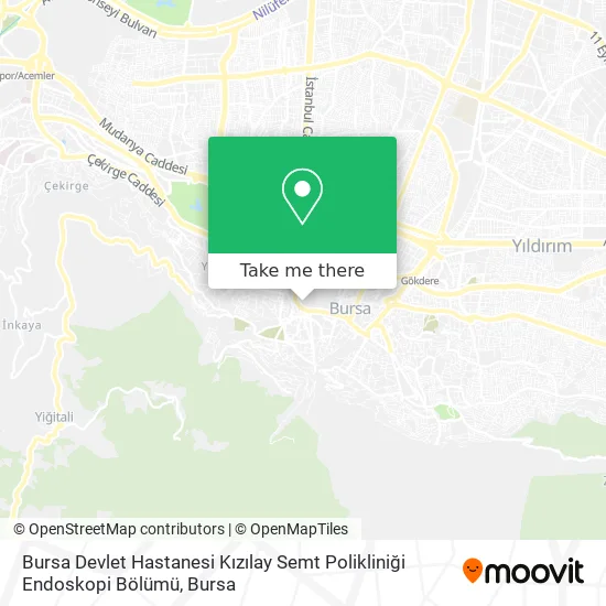 Bursa Devlet Hastanesi Kızılay Semt Polikliniği Endoskopi Bölümü map