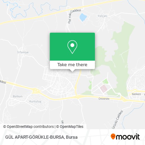 GÜL APART-GÖRÜKLE-BURSA map