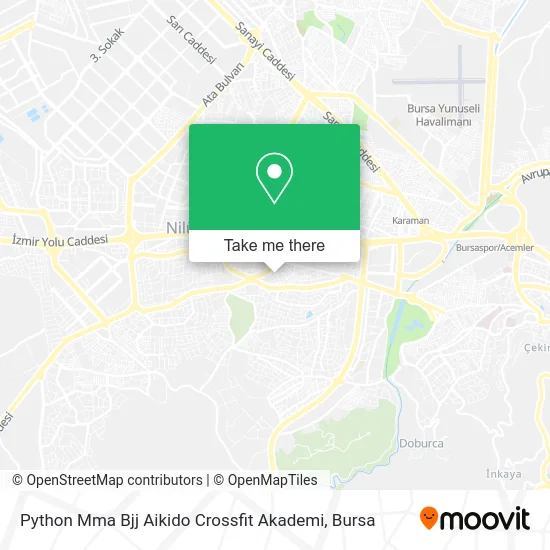 Python Mma Bjj Aikido Crossfit Akademi map