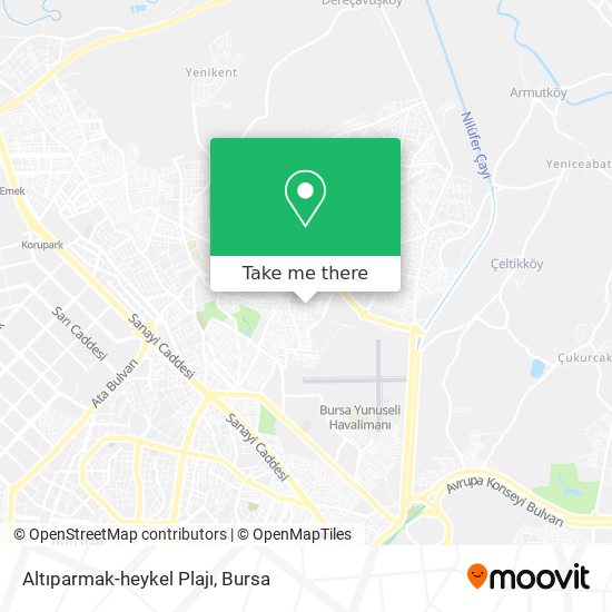 Altıparmak-heykel Plajı map