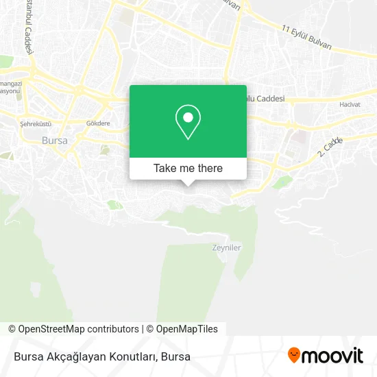 Bursa Akçağlayan Konutları map