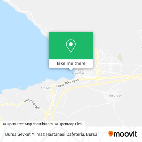 Bursa Şevket Yılmaz Hastanesi Cafeteria map