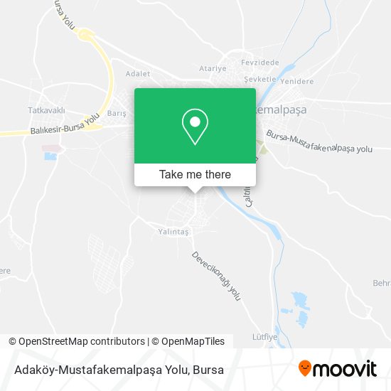 Adaköy-Mustafakemalpaşa Yolu map