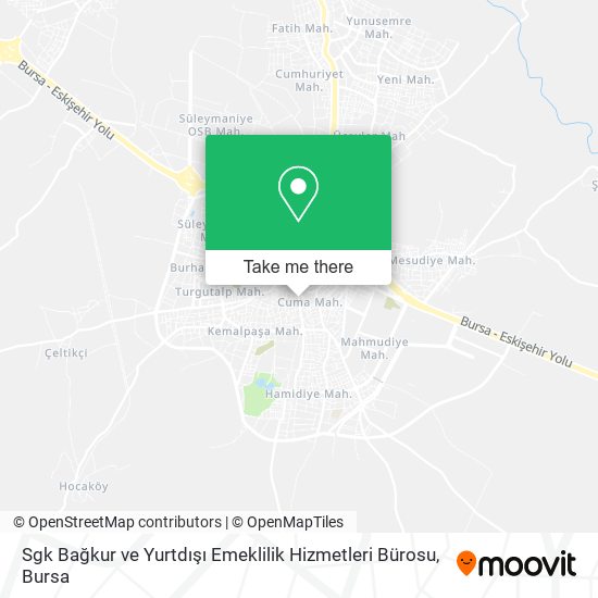 Sgk Bağkur ve Yurtdışı Emeklilik Hizmetleri Bürosu map