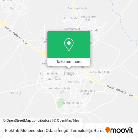 Elektrik Mühendisleri Odası İnegöl Temsilciliği map