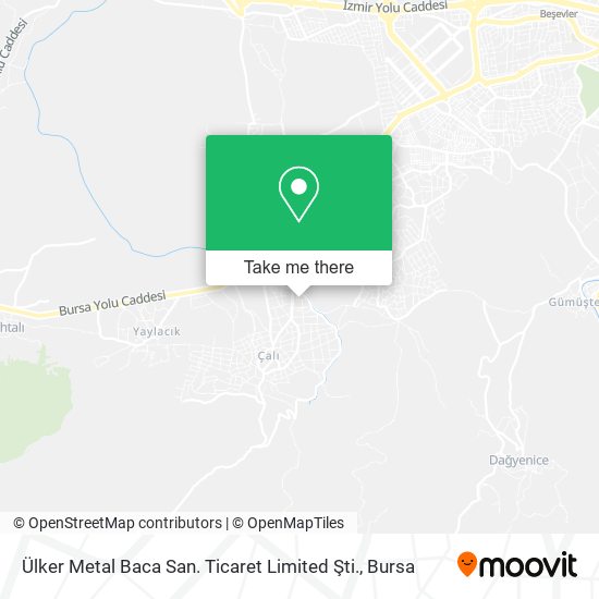 Ülker Metal Baca San. Ticaret Limited Şti. map