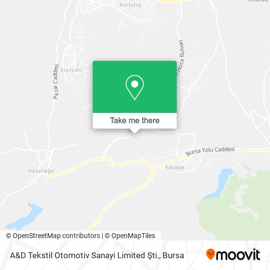 A&D Tekstil Otomotiv Sanayi Limited Şti. map