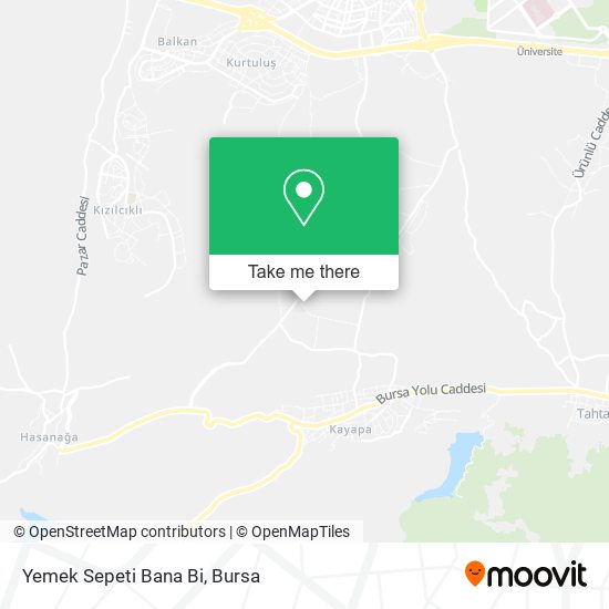 Yemek Sepeti Bana Bi map