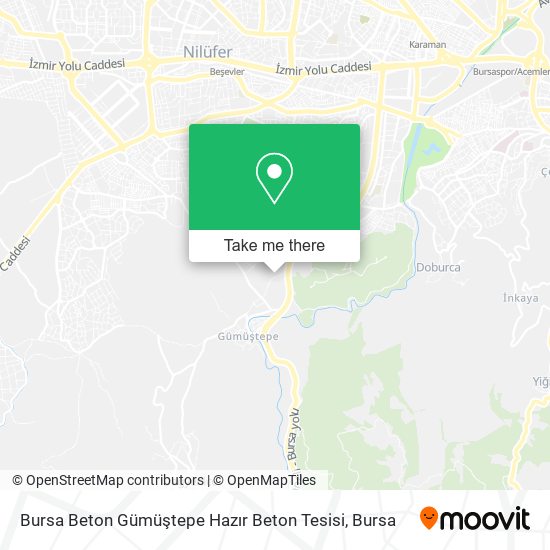 Bursa Beton Gümüştepe Hazır Beton Tesisi map