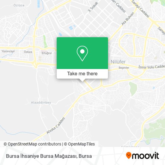 Bursa İhsaniye Bursa Mağazası map